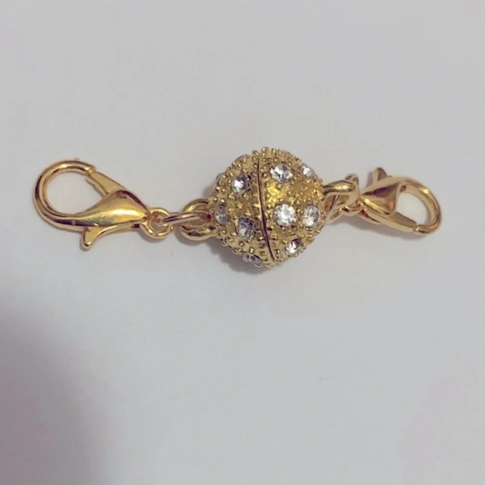 2 Magnetic Clasp For Easily Close/Open Necklace Or Bracelet.Gold color & Silver - Picture 12 of 13